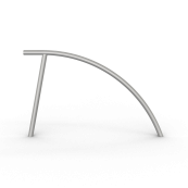 Stainless steel bicycle lean-on hoop |  48 mm | for casting in concrete